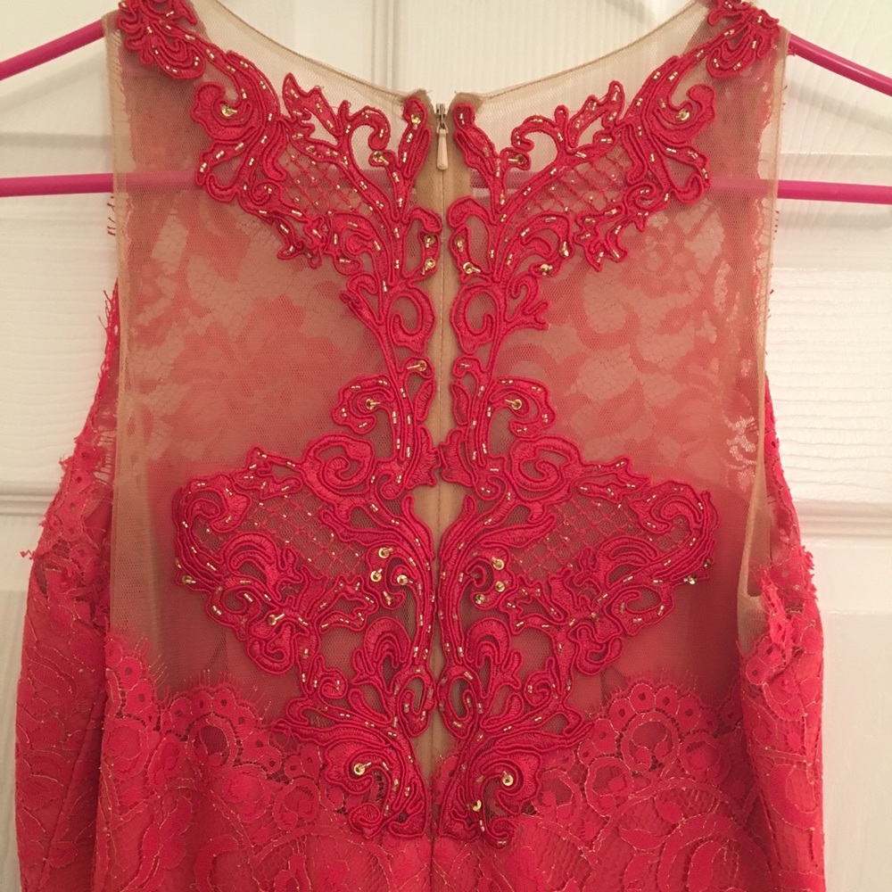 Marchesa Notte Floral Lace Gown